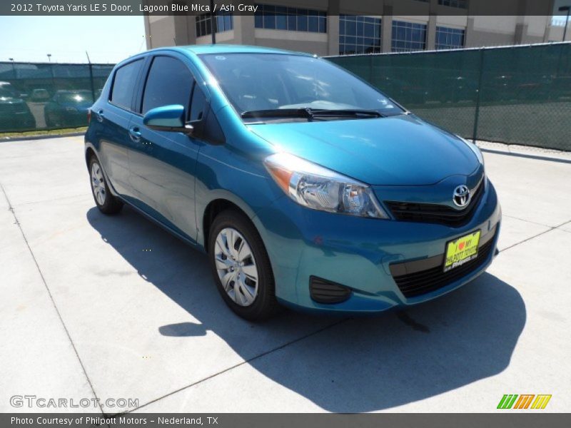 Lagoon Blue Mica / Ash Gray 2012 Toyota Yaris LE 5 Door