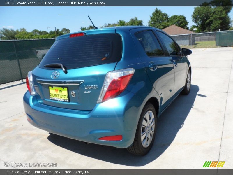 Lagoon Blue Mica / Ash Gray 2012 Toyota Yaris LE 5 Door