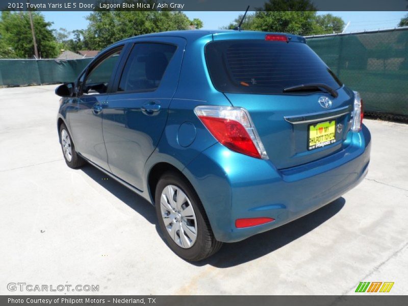 Lagoon Blue Mica / Ash Gray 2012 Toyota Yaris LE 5 Door