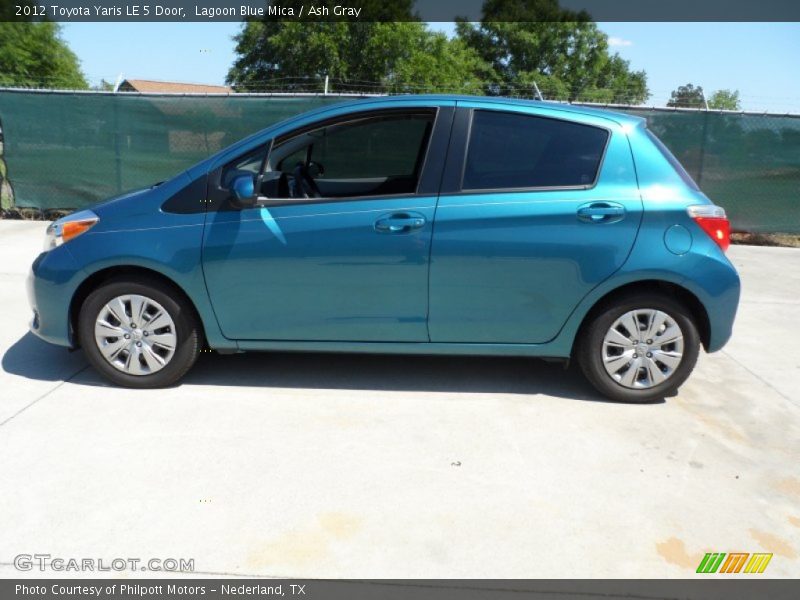 Lagoon Blue Mica / Ash Gray 2012 Toyota Yaris LE 5 Door