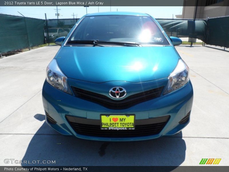 Lagoon Blue Mica / Ash Gray 2012 Toyota Yaris LE 5 Door