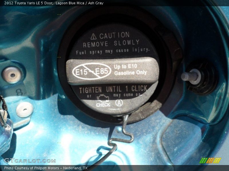 Lagoon Blue Mica / Ash Gray 2012 Toyota Yaris LE 5 Door