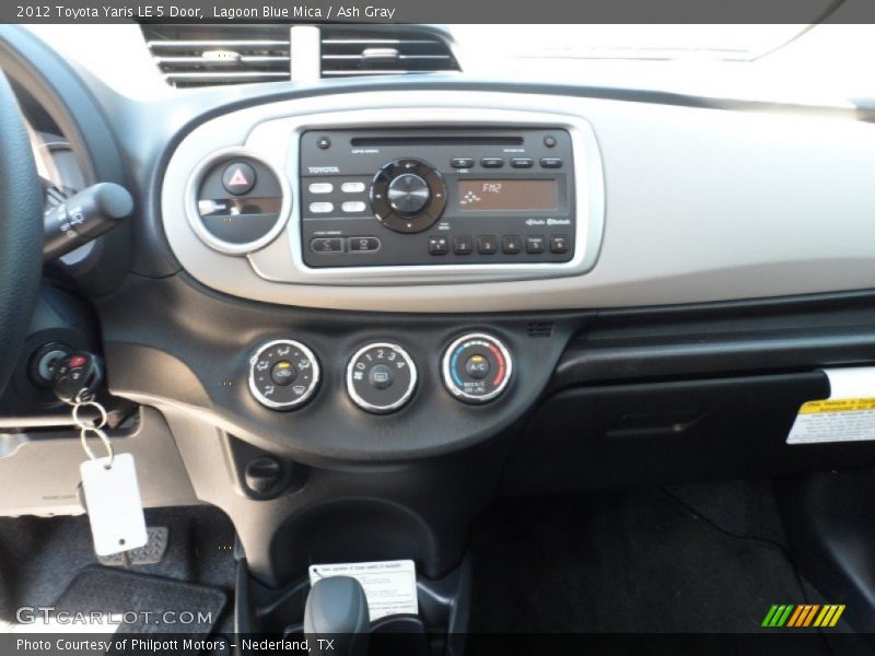 Lagoon Blue Mica / Ash Gray 2012 Toyota Yaris LE 5 Door