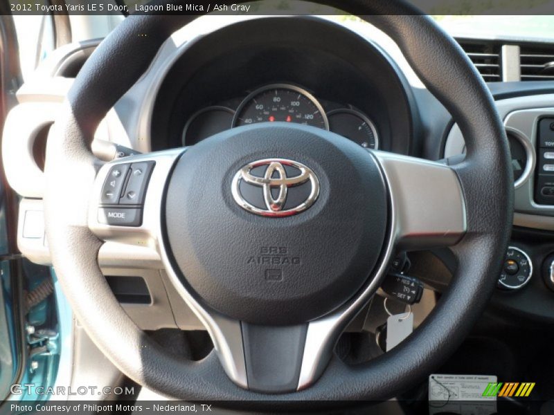 Lagoon Blue Mica / Ash Gray 2012 Toyota Yaris LE 5 Door