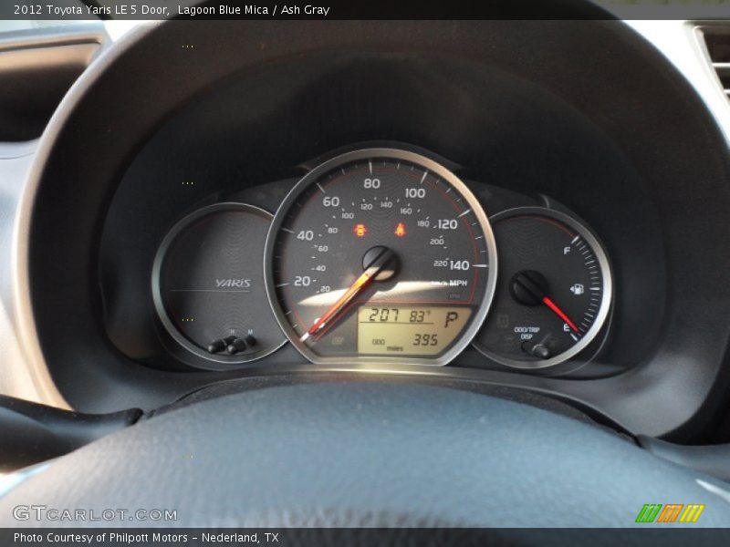 Lagoon Blue Mica / Ash Gray 2012 Toyota Yaris LE 5 Door