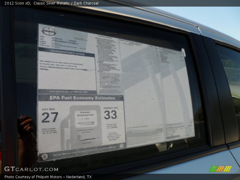Classic Silver Metallic / Dark Charcoal 2012 Scion xD