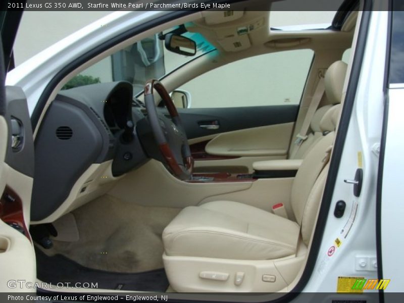 Starfire White Pearl / Parchment/Birds Eye Maple 2011 Lexus GS 350 AWD
