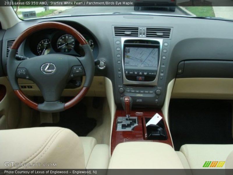 Starfire White Pearl / Parchment/Birds Eye Maple 2011 Lexus GS 350 AWD