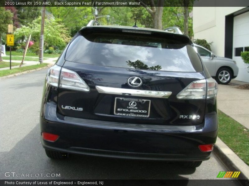Black Sapphire Pearl / Parchment/Brown Walnut 2010 Lexus RX 350 AWD