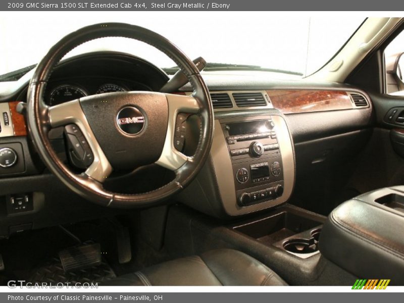 Steel Gray Metallic / Ebony 2009 GMC Sierra 1500 SLT Extended Cab 4x4