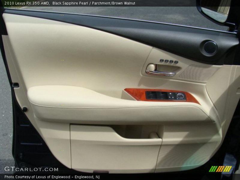 Black Sapphire Pearl / Parchment/Brown Walnut 2010 Lexus RX 350 AWD