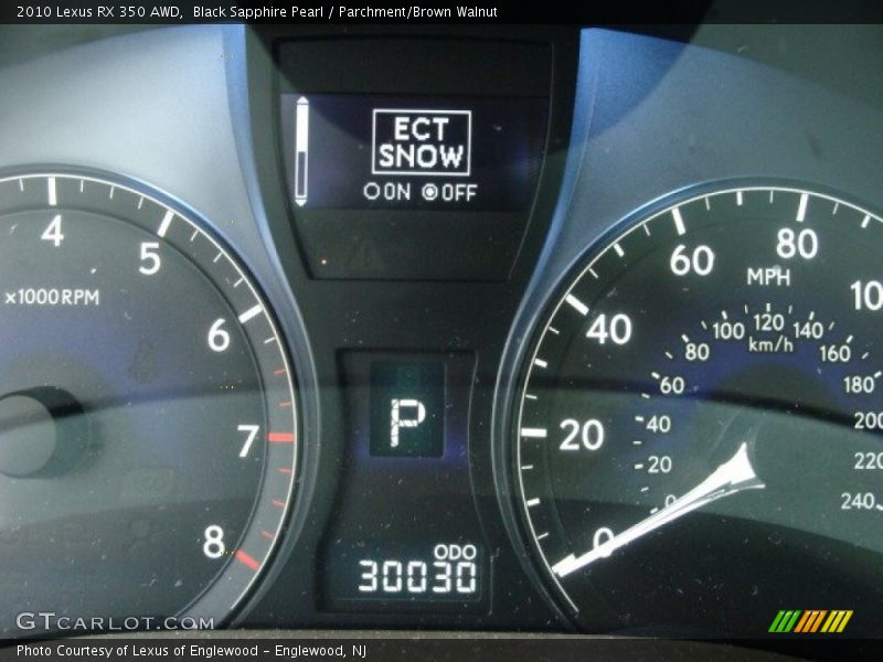 Black Sapphire Pearl / Parchment/Brown Walnut 2010 Lexus RX 350 AWD