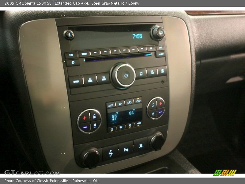 Steel Gray Metallic / Ebony 2009 GMC Sierra 1500 SLT Extended Cab 4x4