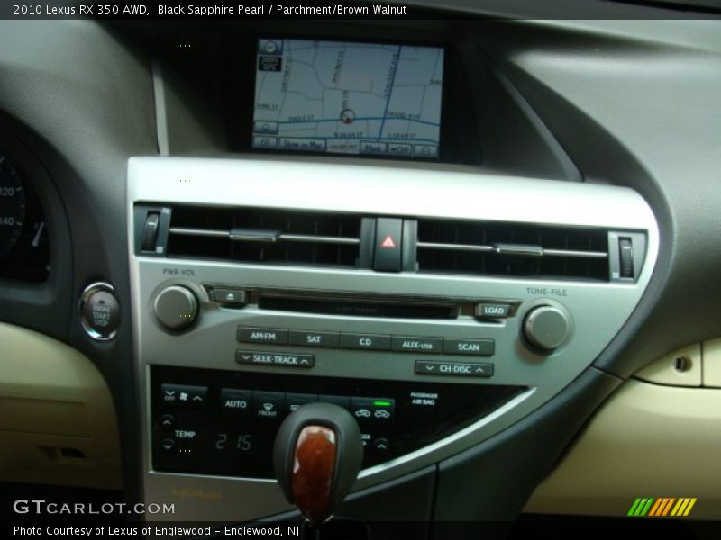 Black Sapphire Pearl / Parchment/Brown Walnut 2010 Lexus RX 350 AWD