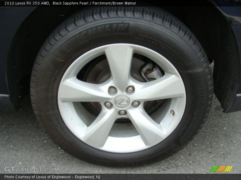 Black Sapphire Pearl / Parchment/Brown Walnut 2010 Lexus RX 350 AWD