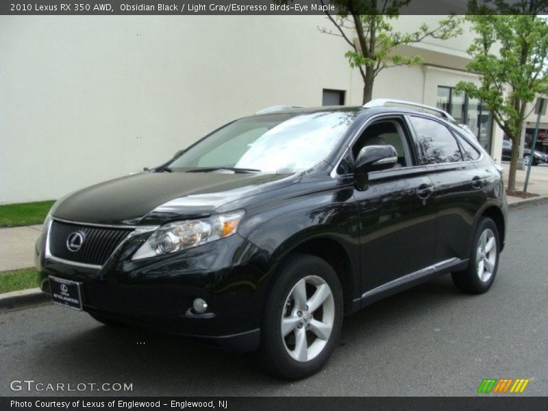 Obsidian Black / Light Gray/Espresso Birds-Eye Maple 2010 Lexus RX 350 AWD