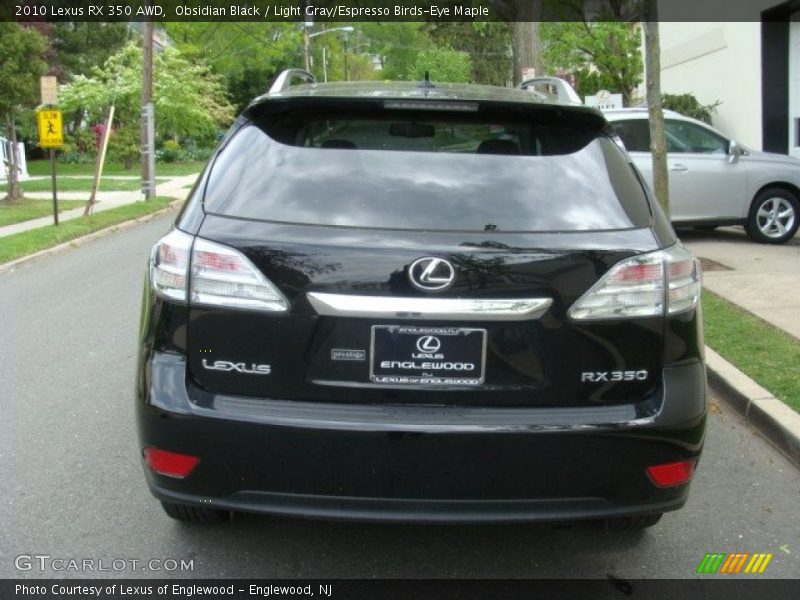Obsidian Black / Light Gray/Espresso Birds-Eye Maple 2010 Lexus RX 350 AWD