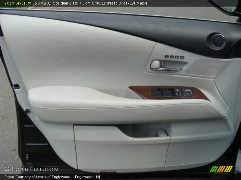 Obsidian Black / Light Gray/Espresso Birds-Eye Maple 2010 Lexus RX 350 AWD
