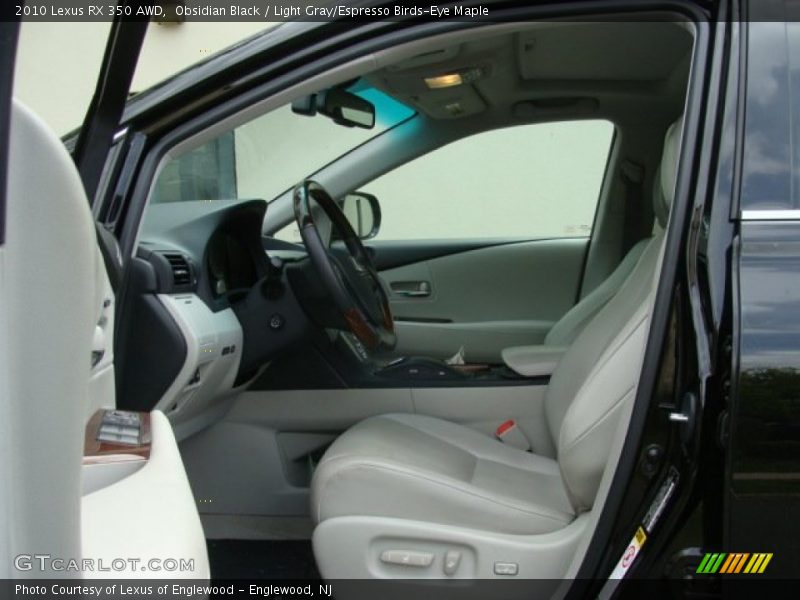 Obsidian Black / Light Gray/Espresso Birds-Eye Maple 2010 Lexus RX 350 AWD