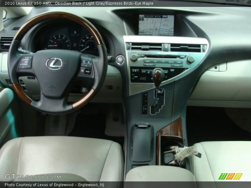 Obsidian Black / Light Gray/Espresso Birds-Eye Maple 2010 Lexus RX 350 AWD