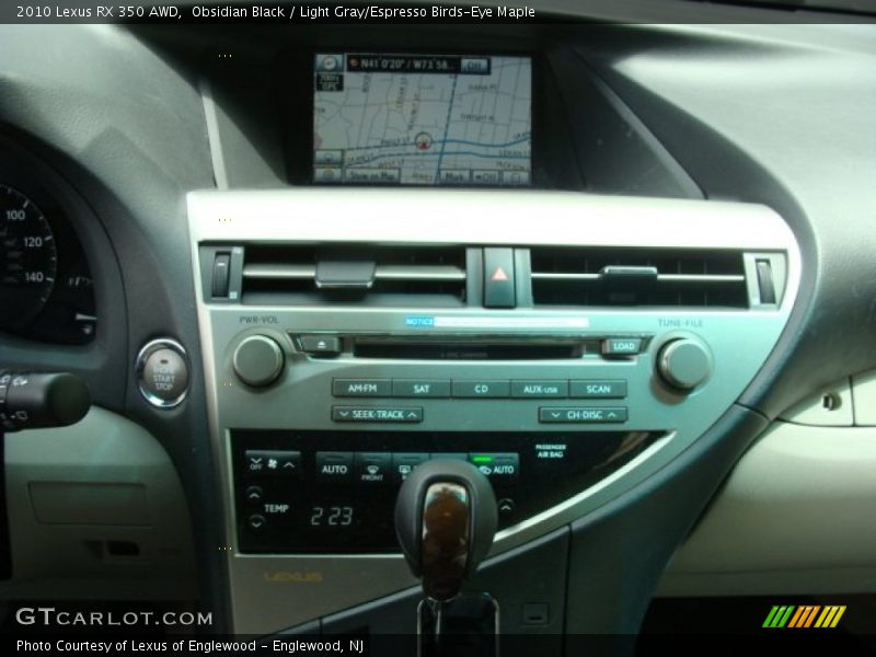 Obsidian Black / Light Gray/Espresso Birds-Eye Maple 2010 Lexus RX 350 AWD
