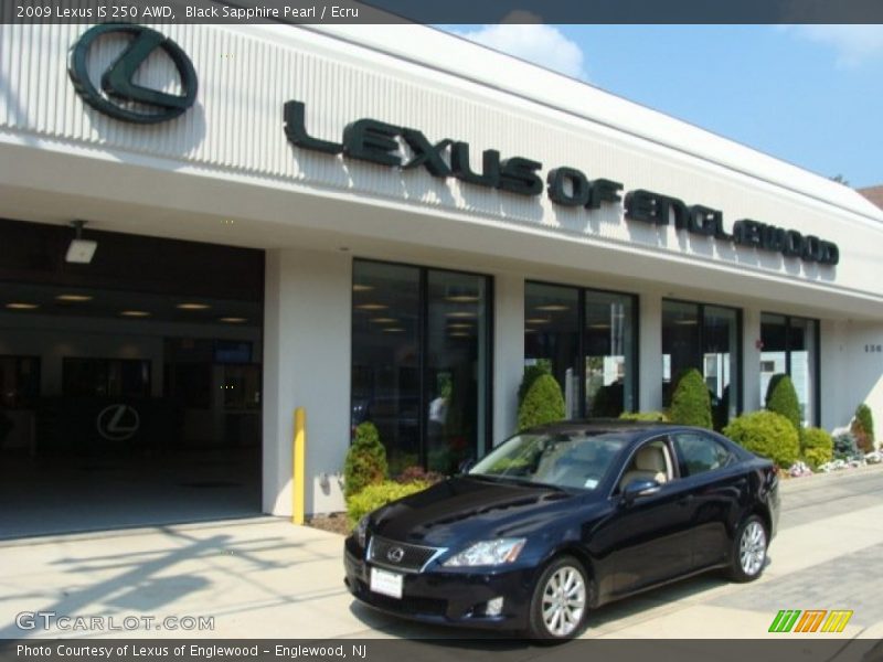 Black Sapphire Pearl / Ecru 2009 Lexus IS 250 AWD