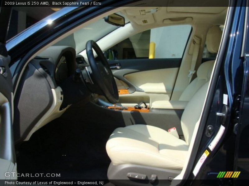 Black Sapphire Pearl / Ecru 2009 Lexus IS 250 AWD