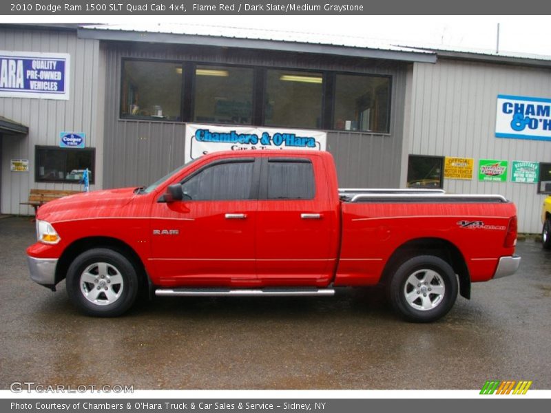 Flame Red / Dark Slate/Medium Graystone 2010 Dodge Ram 1500 SLT Quad Cab 4x4