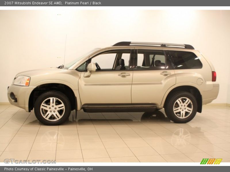 Platinum Pearl / Black 2007 Mitsubishi Endeavor SE AWD