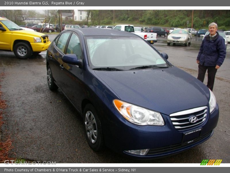 Regatta Blue / Gray 2010 Hyundai Elantra GLS