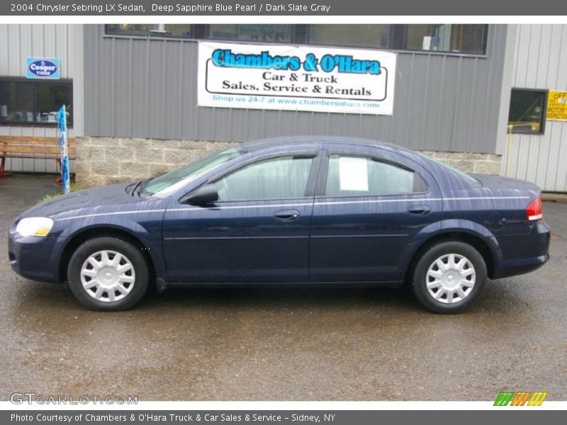 Deep Sapphire Blue Pearl / Dark Slate Gray 2004 Chrysler Sebring LX Sedan