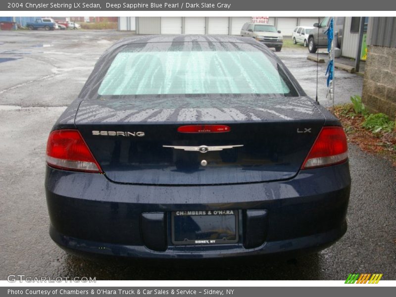 Deep Sapphire Blue Pearl / Dark Slate Gray 2004 Chrysler Sebring LX Sedan