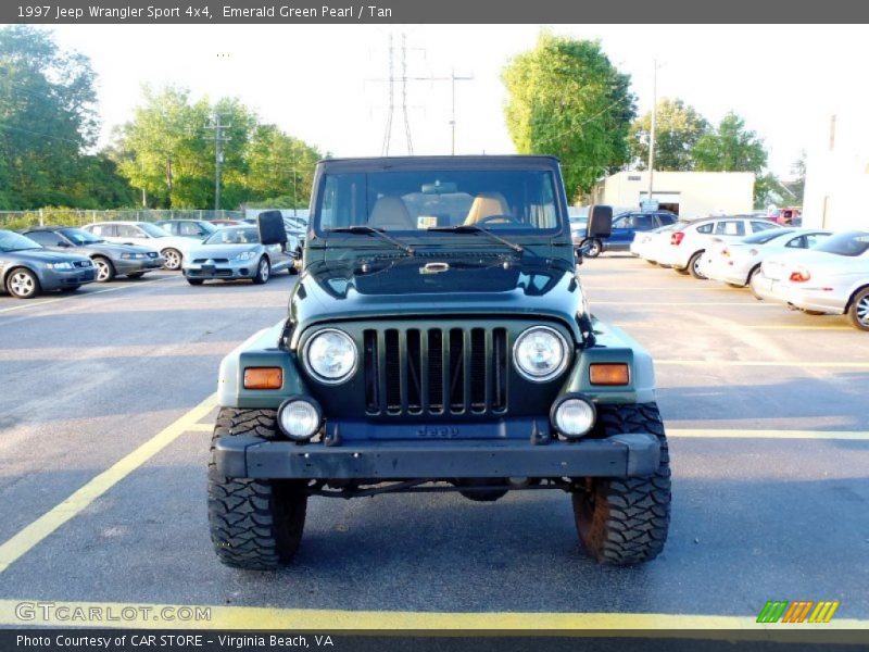 Emerald Green Pearl / Tan 1997 Jeep Wrangler Sport 4x4