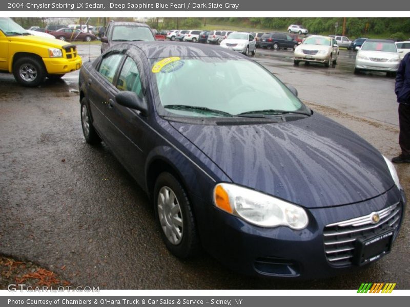 Deep Sapphire Blue Pearl / Dark Slate Gray 2004 Chrysler Sebring LX Sedan