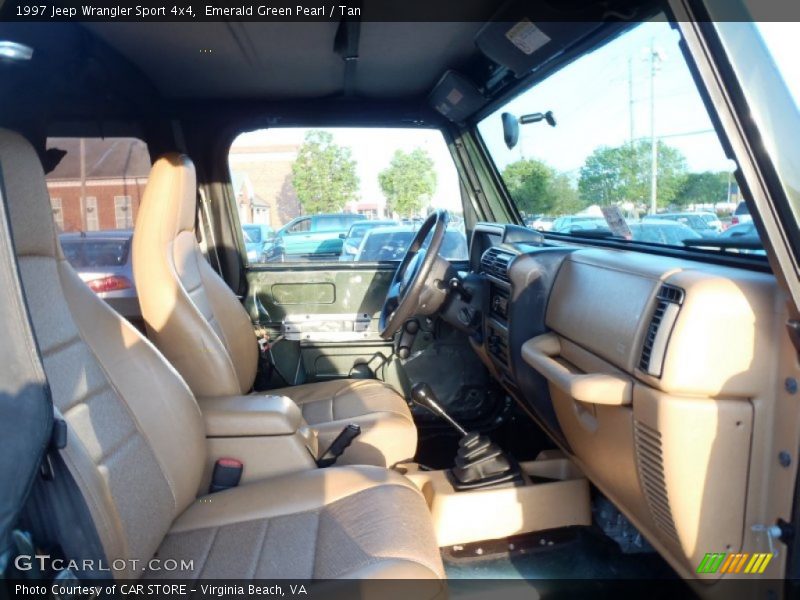 Emerald Green Pearl / Tan 1997 Jeep Wrangler Sport 4x4