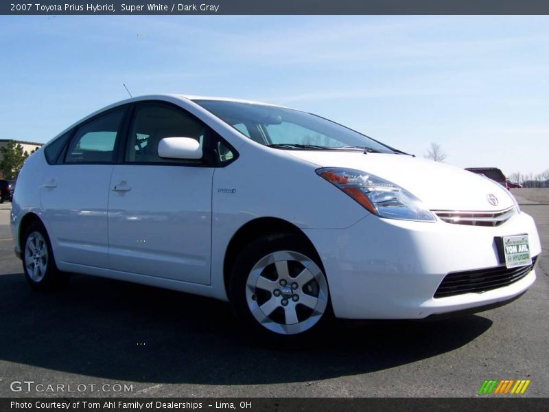 Super White / Dark Gray 2007 Toyota Prius Hybrid