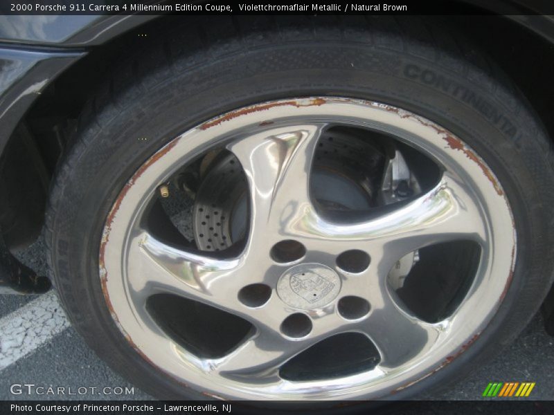 Violettchromaflair Metallic / Natural Brown 2000 Porsche 911 Carrera 4 Millennium Edition Coupe