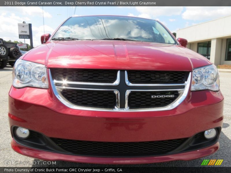 Deep Cherry Red Crystal Pearl / Black/Light Graystone 2011 Dodge Grand Caravan Crew