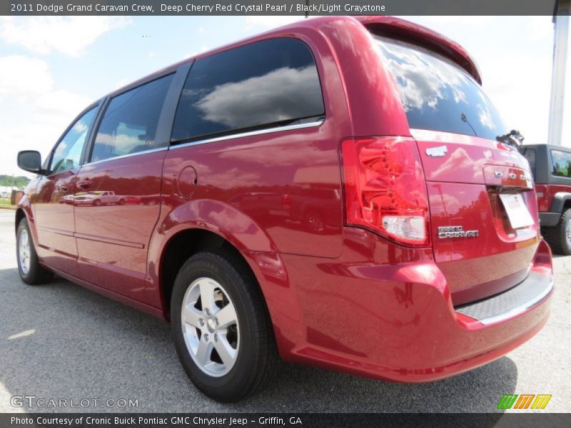 Deep Cherry Red Crystal Pearl / Black/Light Graystone 2011 Dodge Grand Caravan Crew