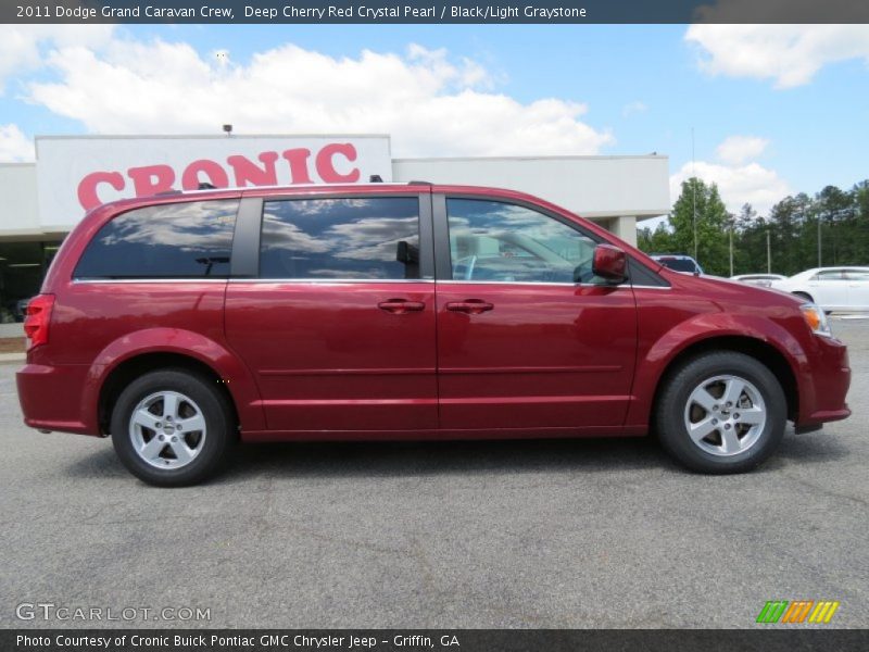 Deep Cherry Red Crystal Pearl / Black/Light Graystone 2011 Dodge Grand Caravan Crew