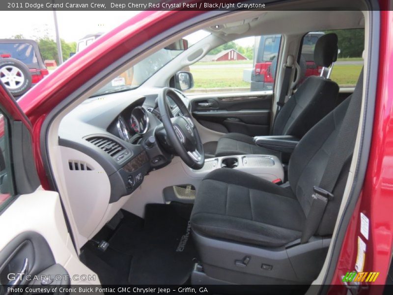 Deep Cherry Red Crystal Pearl / Black/Light Graystone 2011 Dodge Grand Caravan Crew