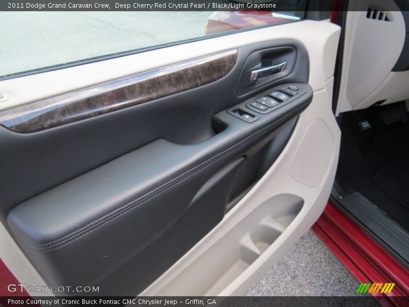 Deep Cherry Red Crystal Pearl / Black/Light Graystone 2011 Dodge Grand Caravan Crew