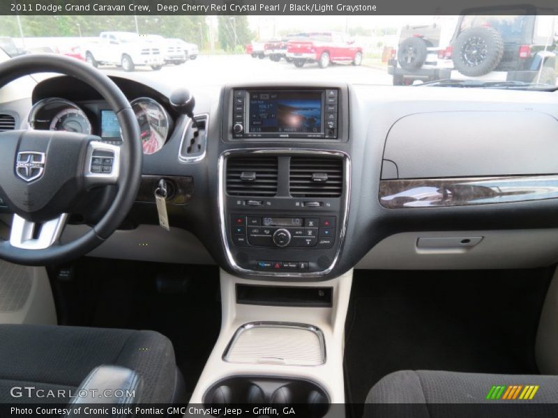 Deep Cherry Red Crystal Pearl / Black/Light Graystone 2011 Dodge Grand Caravan Crew