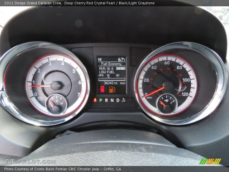Deep Cherry Red Crystal Pearl / Black/Light Graystone 2011 Dodge Grand Caravan Crew