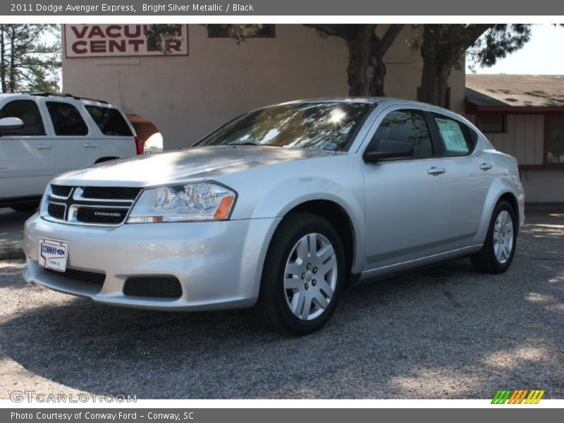 Bright Silver Metallic / Black 2011 Dodge Avenger Express