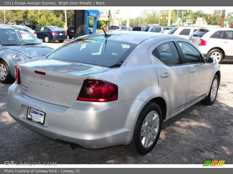 Bright Silver Metallic / Black 2011 Dodge Avenger Express