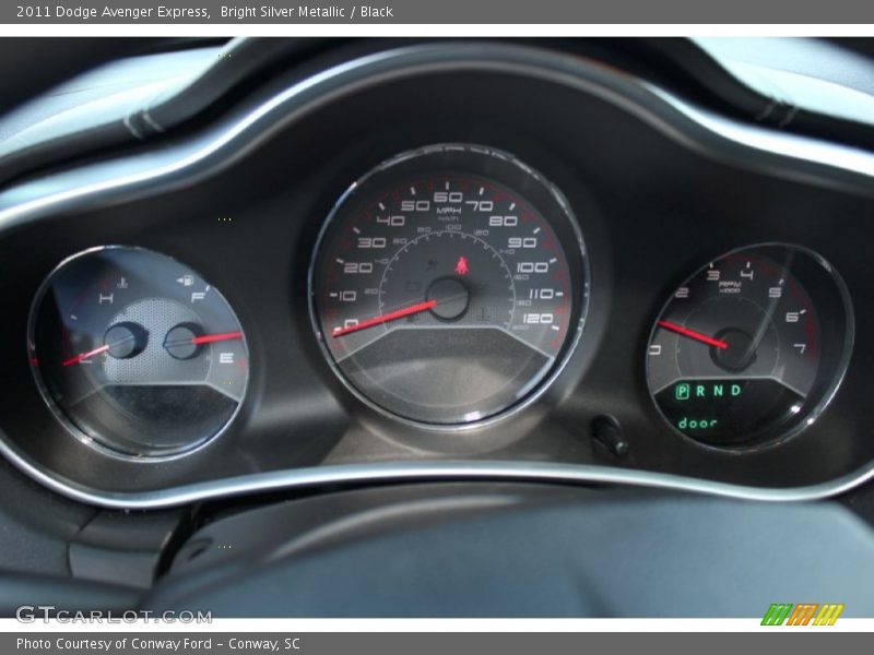 Bright Silver Metallic / Black 2011 Dodge Avenger Express