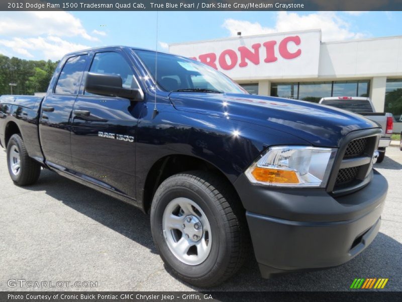 True Blue Pearl / Dark Slate Gray/Medium Graystone 2012 Dodge Ram 1500 Tradesman Quad Cab