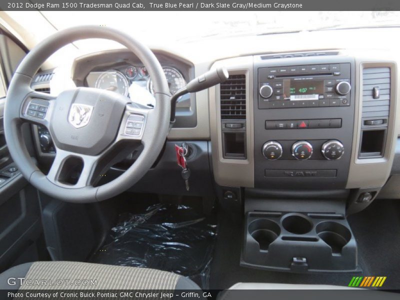 True Blue Pearl / Dark Slate Gray/Medium Graystone 2012 Dodge Ram 1500 Tradesman Quad Cab