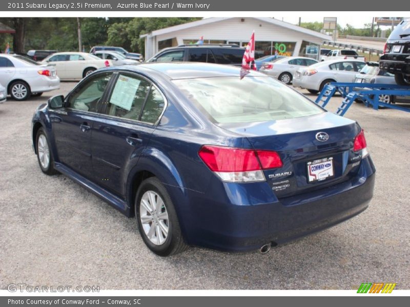 Azurite Blue Pearl / Warm Ivory 2011 Subaru Legacy 2.5i Premium